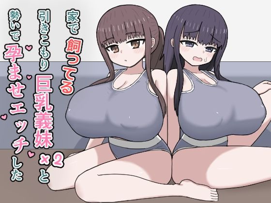 【全編フル】家で飼ってる引きこもり巨乳義妹×2と勢いで孕ませエッチした（エロ漫画）
